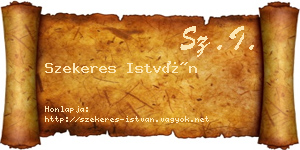 Szekeres István névjegykártya